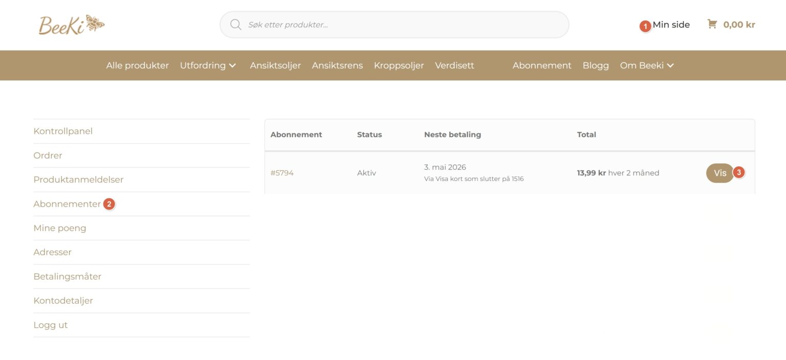 01 Veien til mine abonnementer - inn pa abo